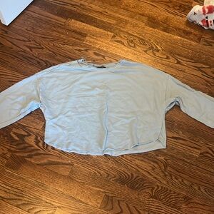 blue cropped sweater